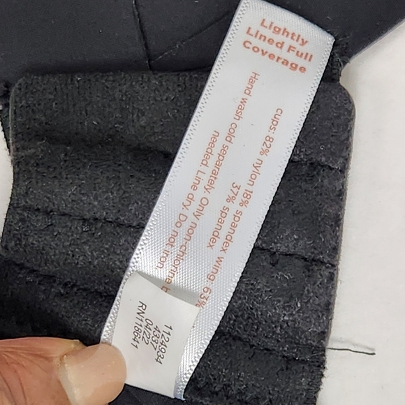 CACIQUE Size 44C Lightly Lined Full Coverage Black Underwire Bra - Picture 6 of 6